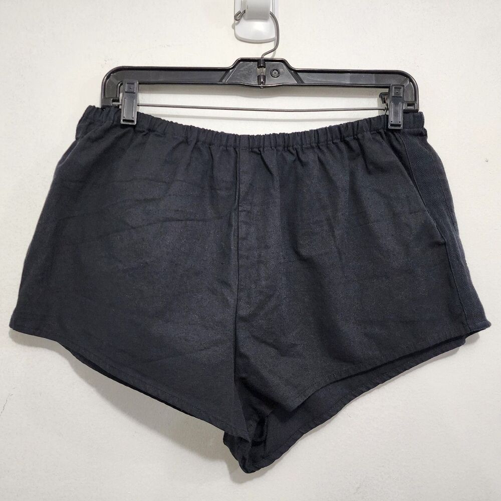 NEW By Anthropologie Women's Black Linen Tap Shorts Pull-on Resort Travel Sz XL - Picture 11 of 16